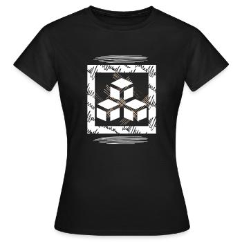 Carré - T-shirt Femme - noir - Devant - AI Model Female 172 dark (172cm)