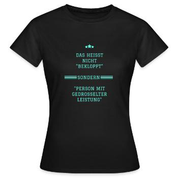 Bekloppt 2 - Frauen T-Shirt - Schwarz - Vorne - AI Model Female 172 dark (172cm)