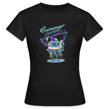 Orage d'été - T-shirt Femme - noir - Devant - AI Model Female 172 dark (172cm)