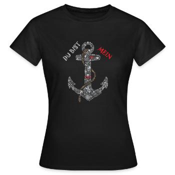 Anchor Lesumer Schriftzug - Frauen T-Shirt - Schwarz - Vorne - AI Model Female 172 dark (172cm)