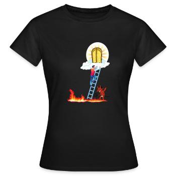 Himmel oder Hölle - Frauen T-Shirt - Schwarz - Vorne - AI Model Female 172 dark (172cm)