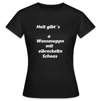 bayerisch koch kochkunst - Frauen T-Shirt - Schwarz - Vorne - AI Model Female 172 dark (172cm)
