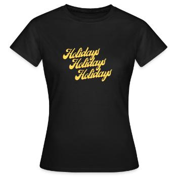Holidays - T-shirt Femme - noir - Devant - AI Model Female 172 dark (172cm)