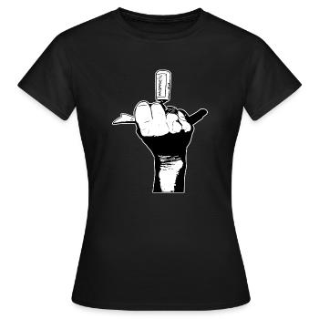 La Bad girl en noir et blanc - T-shirt Femme - noir - Devant - AI Model Female 172 dark (172cm)