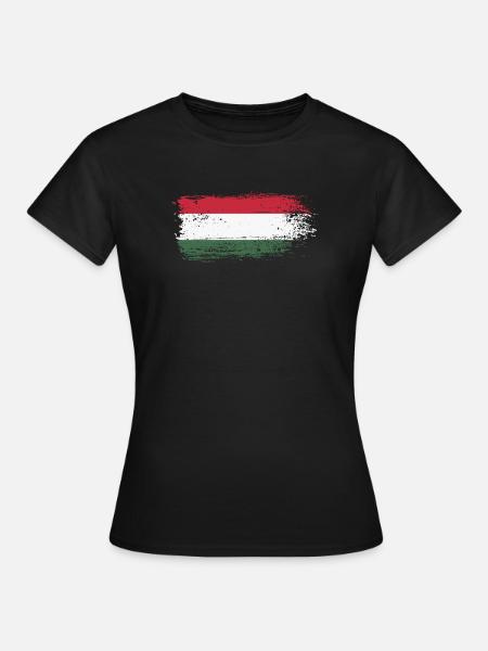 Ungarische Pinselflagge - Frauen T-Shirt - Schwarz