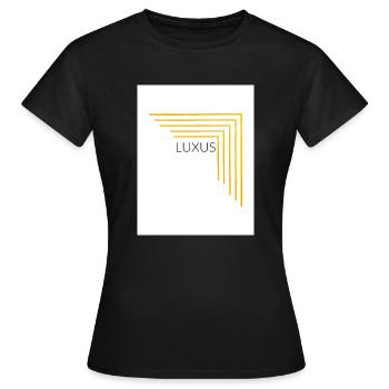 Luxus - Frauen T-Shirt - Schwarz - Vorne - AI Model Female 172 dark (172cm)