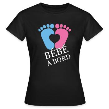 bébé à bord - T-shirt Femme - noir - Devant - AI Model Female 172 dark (172cm)