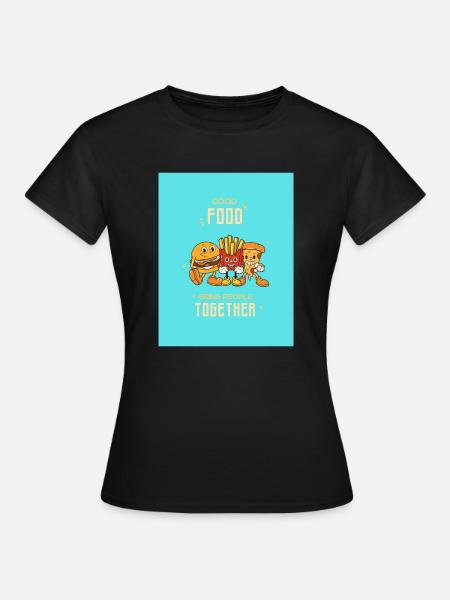 Food - Frauen T-Shirt - Schwarz