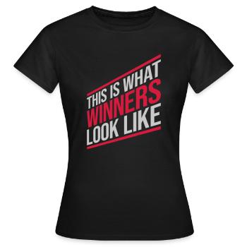 What Winners Look Like - Frauen T-Shirt - Schwarz - Vorne - AI Model Female 172 dark (172cm)