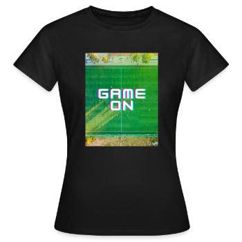 Game on - Frauen T-Shirt - Schwarz - Vorne - AI Model Female 172 dark (172cm)