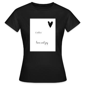 COFFEE - Frauen T-Shirt - Schwarz - Vorne - AI Model Female 172 dark (172cm)