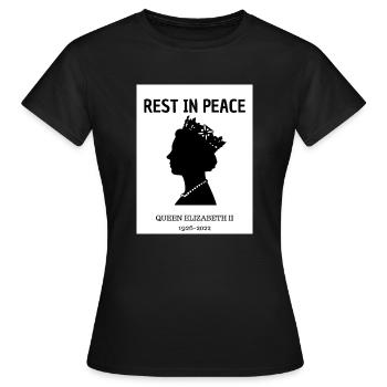 Rest in Peace QUEEN ELIZABETH II 1926 - 2022 - Frauen T-Shirt - Schwarz - Vorne - AI Model Female 172 dark (172cm)