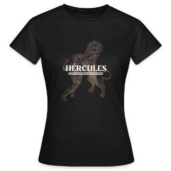 MYTHOLOGISCHE HELDEN - HERKULES - Frauen T-Shirt - Schwarz - Vorne - AI Model Female 172 dark (172cm)