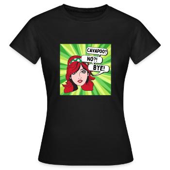 Cavapoo? No? Comic - Women's T-Shirt - black - Front - AI Model Female 172 dark (172cm)
