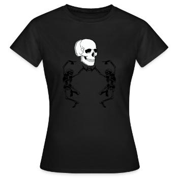 Mann skellete - Frauen T-Shirt - Schwarz - Vorne - AI Model Female 172 dark (172cm)