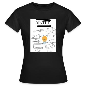 MATHE shirt - Frauen T-Shirt - Schwarz - Vorne - AI Model Female 172 dark (172cm)
