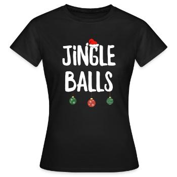Boules de jingle - T-shirt Femme - noir - Devant - AI Model Female 172 dark (172cm)