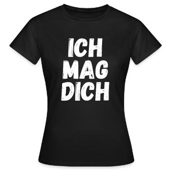 Ich mag dich - Frauen T-Shirt - Schwarz - Vorne - AI Model Female 172 dark (172cm)