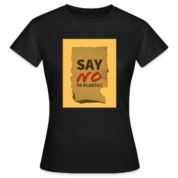 Say No To Plastic - Women's T-Shirt - black - Front - AI Model Female 172 dark (172cm)