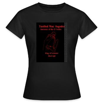 Tuathal Mac Augaire, ancêtre des O Tooles - T-shirt Femme - noir - Devant - AI Model Female 172 dark (172cm)