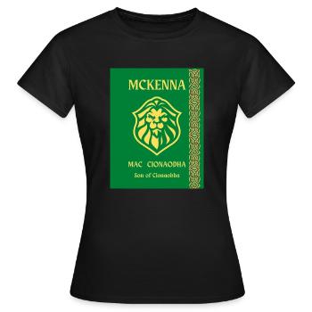 NOM DE FAMILLE MCKENNA - T-shirt Femme - noir - Devant - AI Model Female 172 dark (172cm)