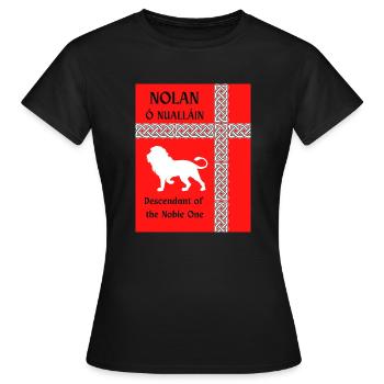 Nom de famille Nolan - T-shirt Femme - noir - Devant - AI Model Female 172 dark (172cm)