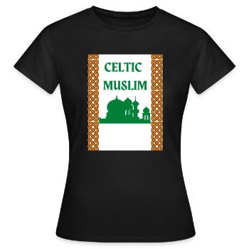 Keltischer Muslim - Frauen T-Shirt - Schwarz - Vorne - AI Model Female 172 dark (172cm)