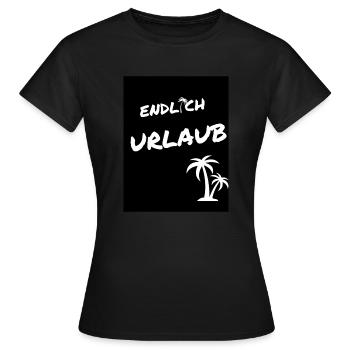 Endlich Urlaub - Frauen T-Shirt - Schwarz - Vorne - AI Model Female 172 dark (172cm)