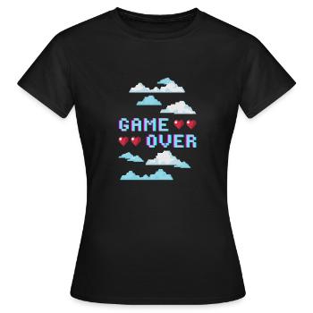 GAME OVER - Frauen T-Shirt - Schwarz - Vorne - AI Model Female 172 dark (172cm)