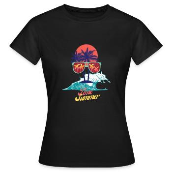 Heure d’été I - T-shirt Femme - noir - Devant - AI Model Female 172 dark (172cm)