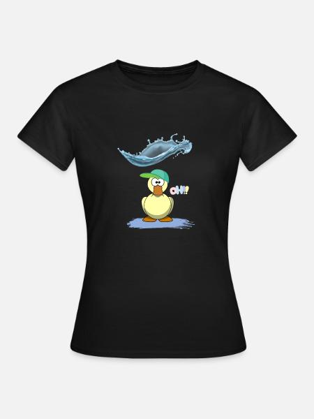 Entensplash - Frauen T-Shirt - Schwarz