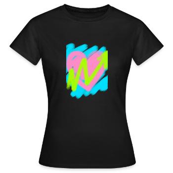 Herz mit Marker - Frauen T-Shirt - Schwarz - Vorne - AI Model Female 172 dark (172cm)