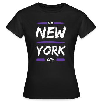 New York 2023 - T-shirt Femme - noir - Devant - AI Model Female 172 dark (172cm)