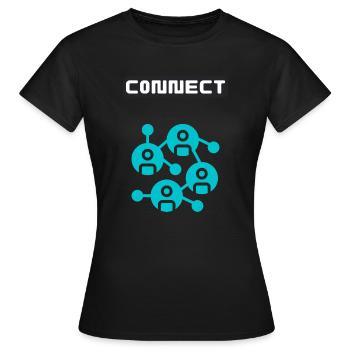 Internet Connect together - Frauen T-Shirt - Schwarz - Vorne - AI Model Female 172 dark (172cm)