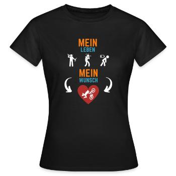 Mein Leben Mein Wunsch - Frauen T-Shirt - Schwarz - Vorne - AI Model Female 172 dark (172cm)