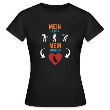 Mein Leben Mein Wunsch - Frauen T-Shirt - Schwarz - Vorne - AI Model Female 172 dark (172cm)