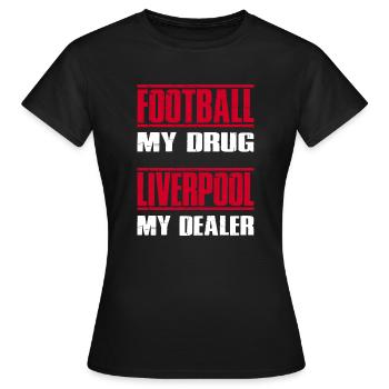 Liverpool - T-shirt Femme - noir - Devant - AI Model Female 172 dark (172cm)