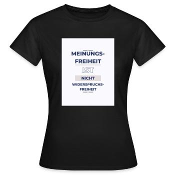 Meinungsfreiheit LBHGBW - Frauen T-Shirt - Schwarz - Vorne - AI Model Female 172 dark (172cm)