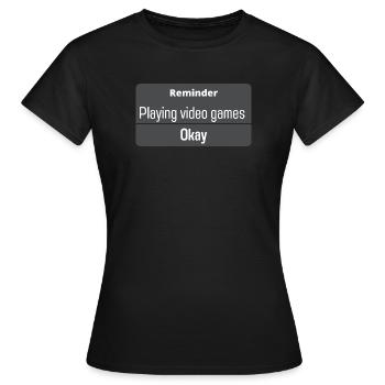 Videospiele spielen - Frauen T-Shirt - Schwarz - Vorne - AI Model Female 172 dark (172cm)