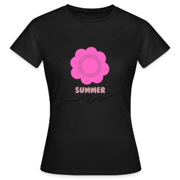 SUMMER - Frauen T-Shirt - Schwarz - Vorne - AI Model Female 172 dark (172cm)
