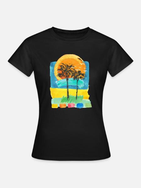 Palm Beach ist zurück im Sommer - Frauen T-Shirt - Schwarz