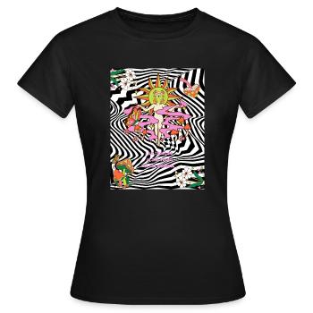 Psychedelic trip - Women's T-Shirt - black - Front - AI Model Female 172 dark (172cm)