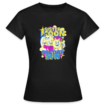 Sister Moon Brother Sun - Women's T-Shirt - black - Front - AI Model Female 172 dark (172cm)