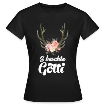Beste Gotti beschte Gotti Schweiz Patentante Patin - Frauen T-Shirt - Schwarz - Vorne - AI Model Female 172 dark (172cm)