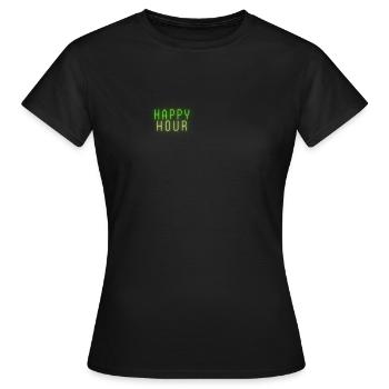 happy hour - Women's T-Shirt - black - Front - AI Model Female 172 dark (172cm)