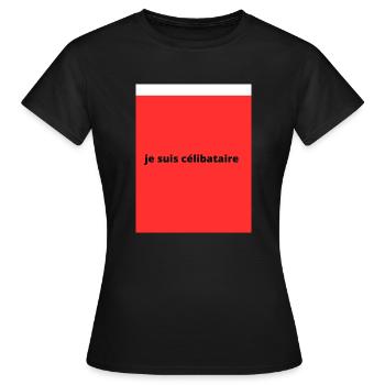 relation - T-shirt Femme - noir - Devant - AI Model Female 172 dark (172cm)