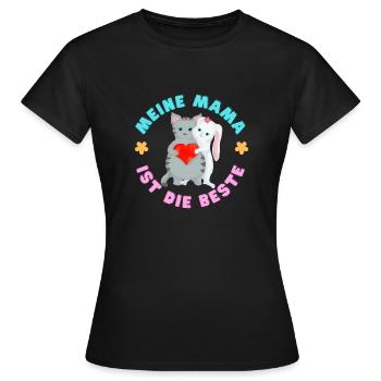 Meine Mama ist die Beste - Frauen T-Shirt - Schwarz - Vorne - AI Model Female 172 dark (172cm)