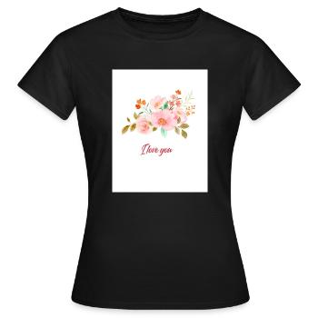 flower - T-shirt Femme - noir - Devant - AI Model Female 172 dark (172cm)