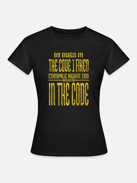 frontend developer computer programming present - Frauen T-Shirt - Schwarz