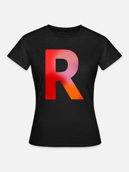 BUCHSTABE R - Frauen T-Shirt - Schwarz